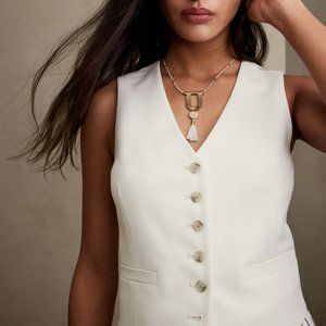 Lido Italian Wool Vest - Transition Cream White